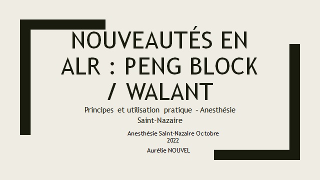 TOPO INTERNES: PENG Bloc et WALANT